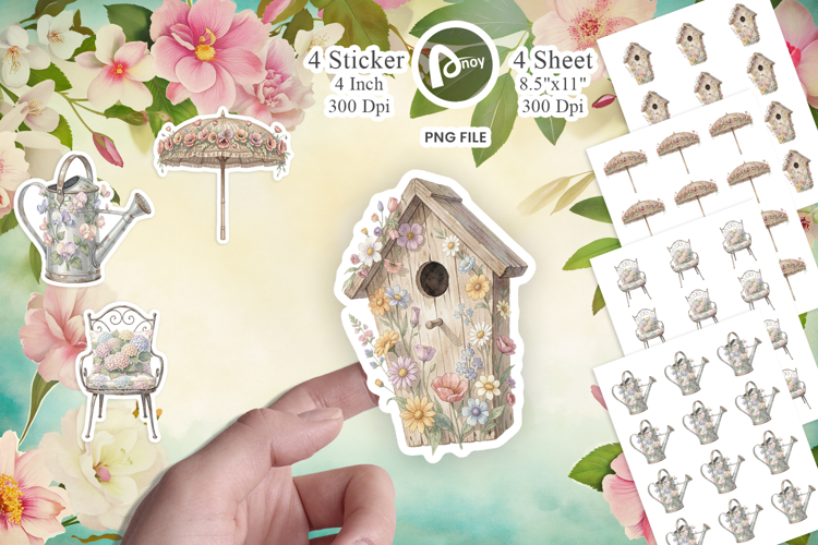 Airy Sun-Drenched Garden Sticker