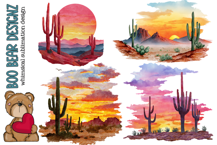 Watercolor Sunset clipart