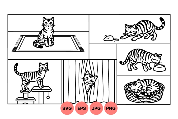 Cute Cat Clipart  Image 5