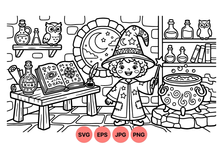 Moon Black And White Clipart Image 13