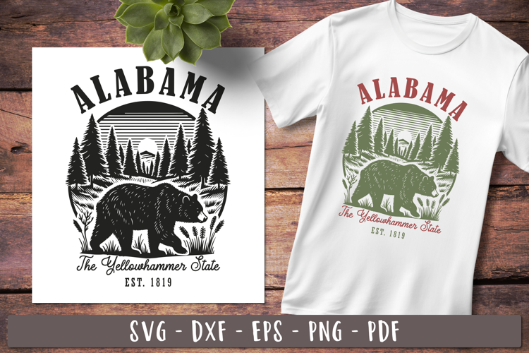 Alabama svg | Vintage United states svg