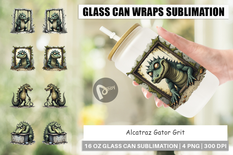 Glass Can Alcatraz Gator