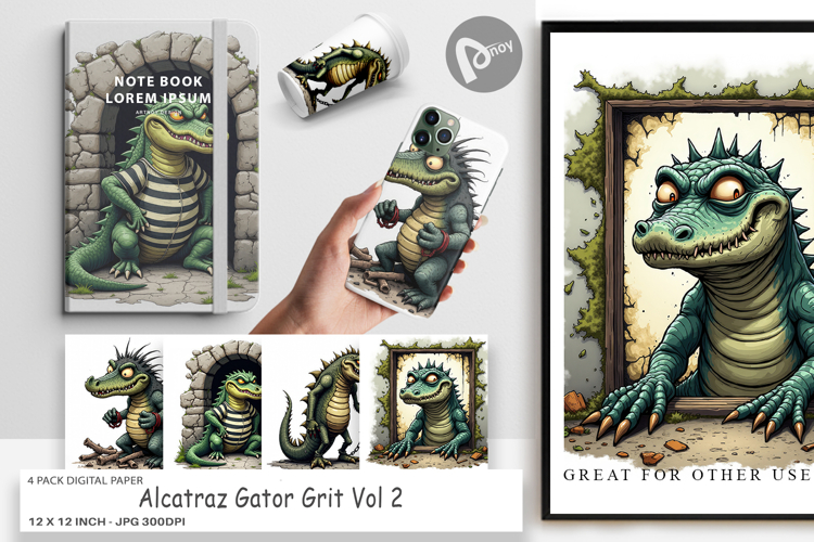Digital Paper Alcatraz Gator