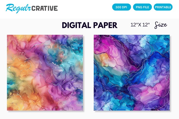 Alcohol Ink Seamless Digital Paper