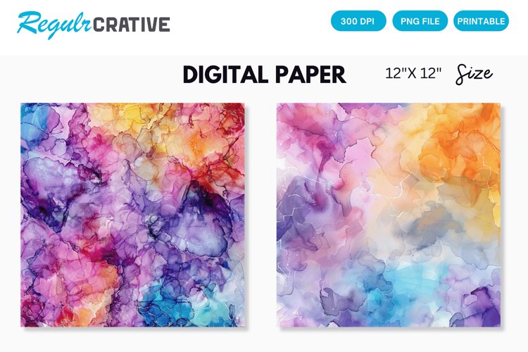 Alcohol Ink Seamless Digital Paper