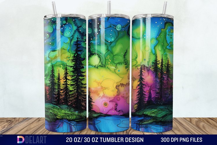 Alcohol Ink Tumbler Wrap Image 6