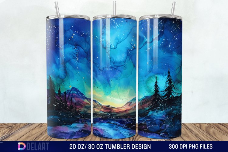Alcohol Ink Tumbler Wrap Image 9