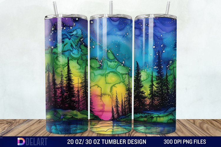 Alcohol Ink Tumbler Wrap Image 19