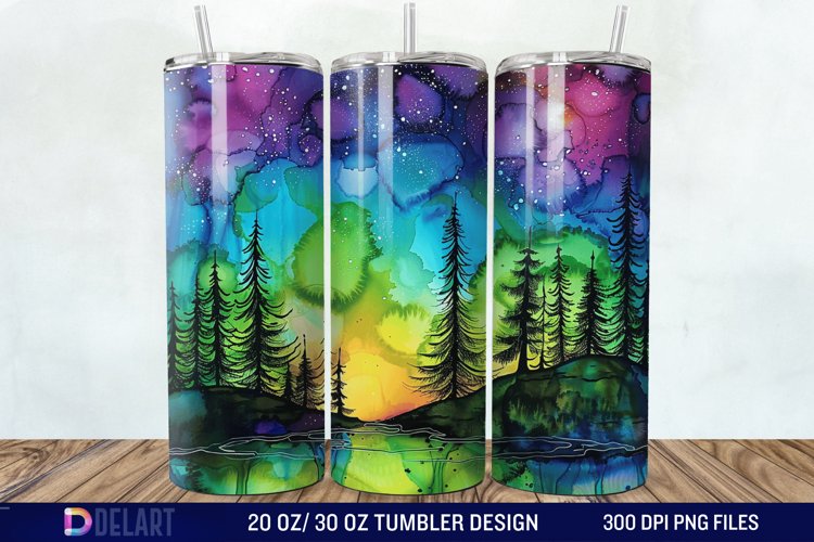 Alcohol Ink Tumbler Wrap