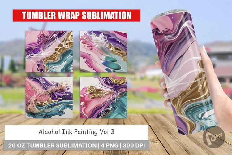 Alcohol Ink Tumbler Wrap Image 10
