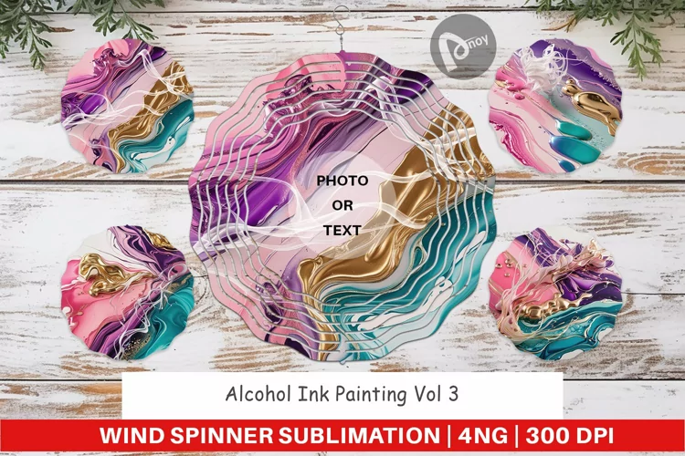Wind Spinner Alcohol Ink Painting