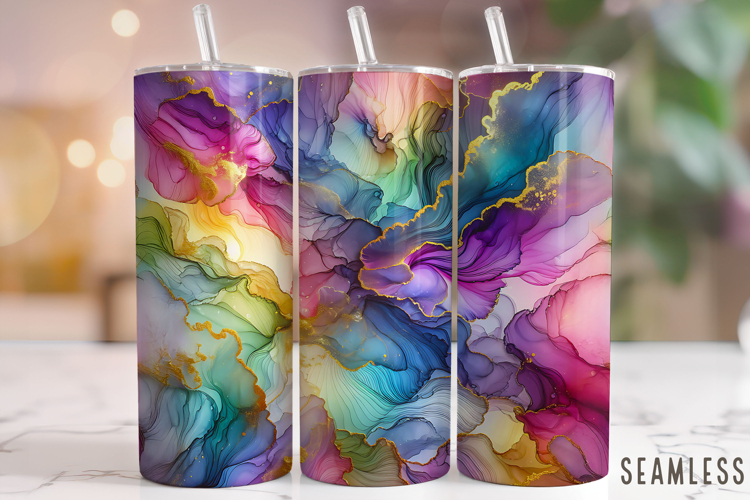 Alcohol Ink Tumbler Wrap Image 15