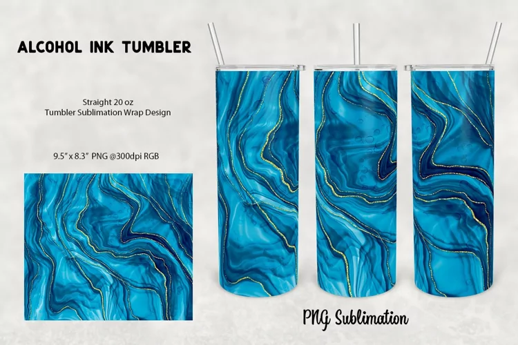 Alcohol Ink Tumbler Sublimation