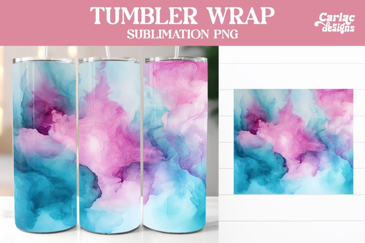 Alcohol Ink Tumbler Wrap, Tumbler Sublimation Wrap