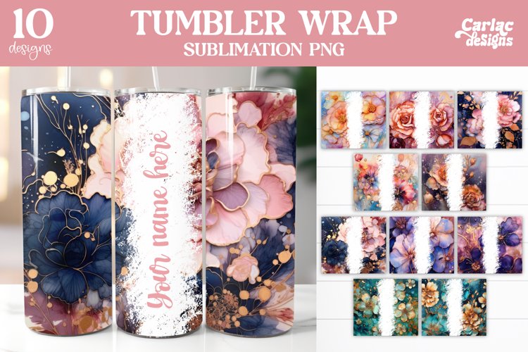 Alcohol Ink Tumbler Wrap Image 19