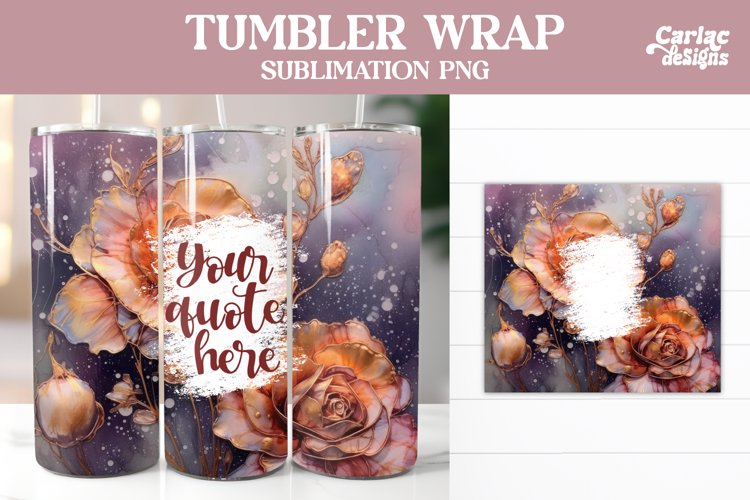 Alcohol Ink Tumbler Wrap Image 8