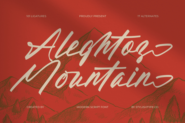 Aleghtoz Mountain - Modern Script Font