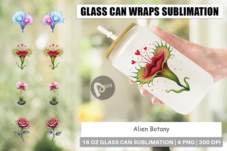 Alien Botany Cosmic Love Glass Can