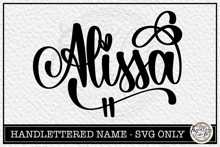 Alissa - Handlettered Name SVG Cut file example image 1