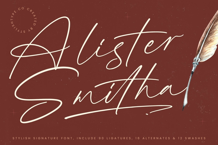 Alister Smitha - Stylish Signature Font