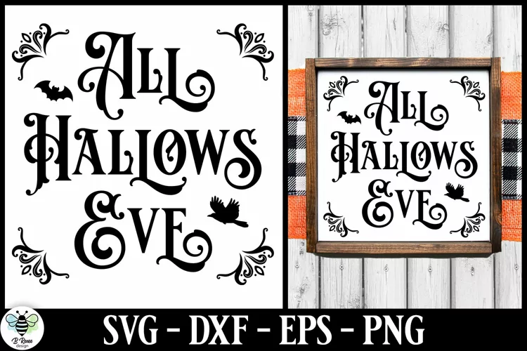 Vintage Halloween Sign | All Hallows Eve Halloween SVG