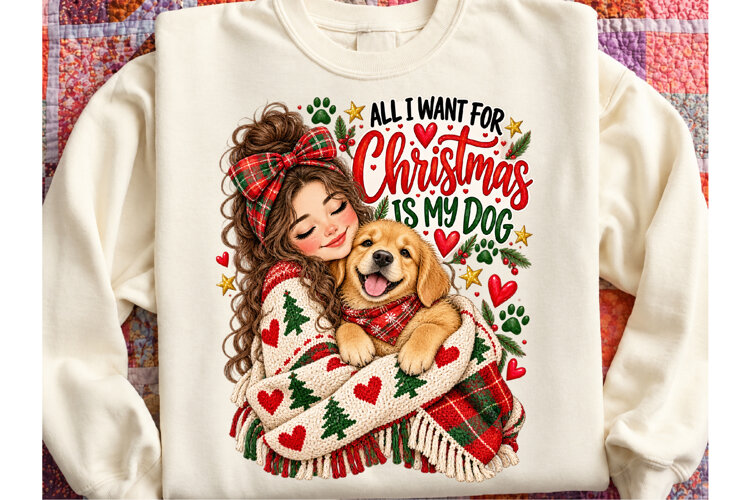 All I Want for Christmas is My Dog PNG example image 1