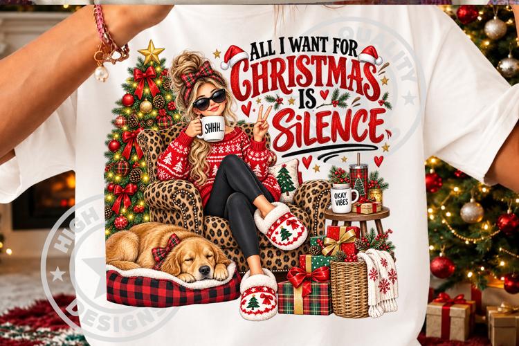 All I Want for Christmas is Silence PNG