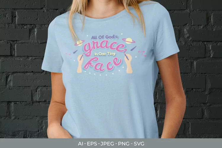 All of God's Grace in One Tiny Face SVG