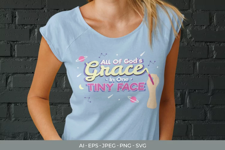 All of God's Grace in One Tiny Face SVG