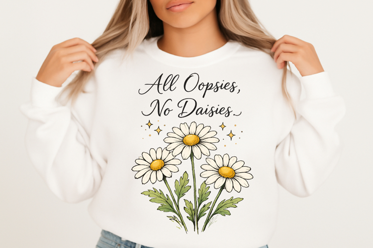 All Oopsies No Daisies PNG,T-Shirt Design