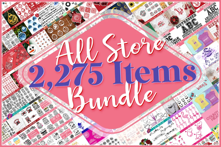 The All Store Bundle with 2,275 SVG Files and Fonts