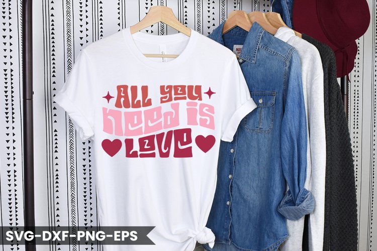 All you need is love - Valentines Day Retro Design