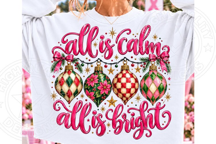 AllIs Calm AllIs Bright Lights PNG example image 1