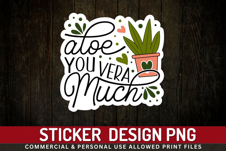 T-shirt "Aloe You Vera Much" Avec Plante D'aloès En Forme De Cœur - Design Humoristique Pour Amoureux Des Plantes