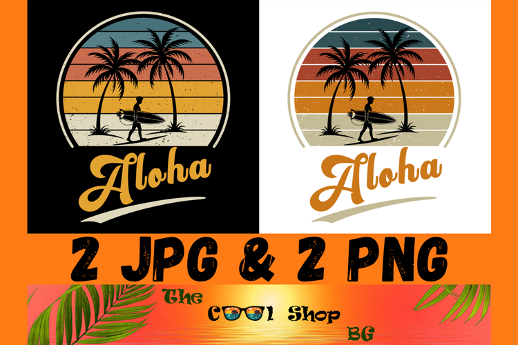 Aloha Png, Aloha Png Cut File, Hawaii Png, Aloha Retro Png