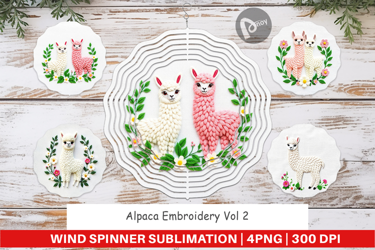 Wind Spinner Alpaca Embroidery