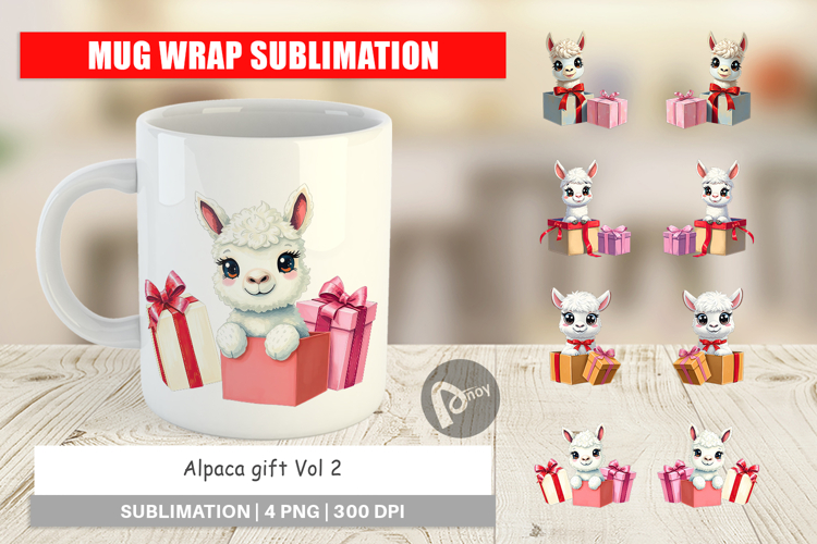 Mug Wrap Alpaca Gift
