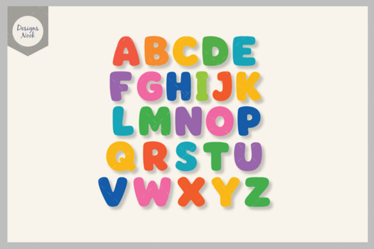 Alphabet SVG, Colorful ABC Letters Svg, Preschool Alphabet example image 1