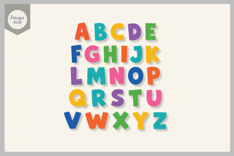 Alphabet SVG, Colorful ABC Letters Svg, Preschool Alphabet example image 1