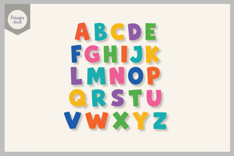 Alphabet SVG, Colorful ABC Letters Svg, Preschool Alphabet
