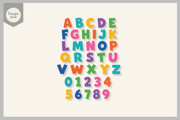 Alphabet SVG, Colorful ABC Letters Svg, Preschool Alphabet
