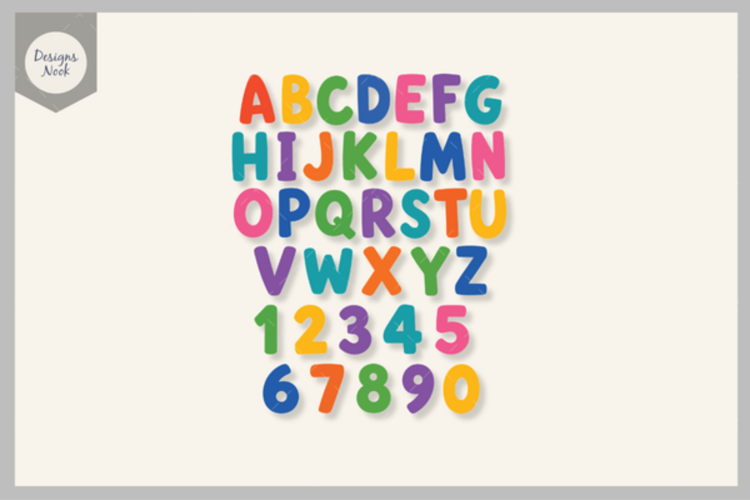 Alphabet SVG, Colorful ABC Letters Svg, Preschool Alphabet