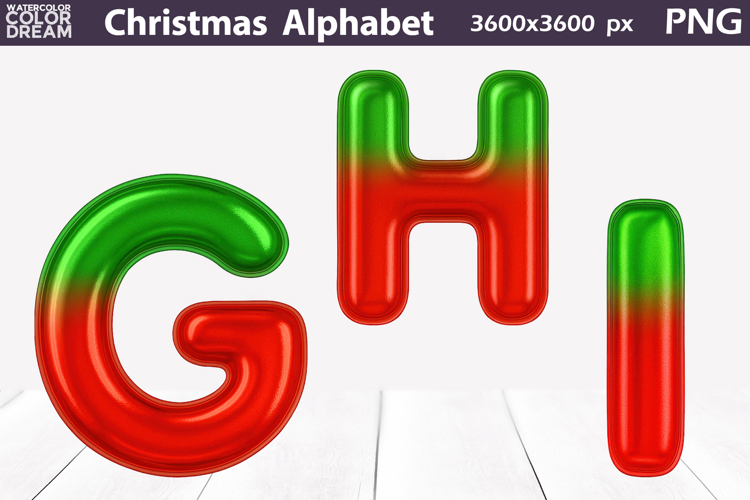 Christmas Balloon Alphabet PNG | Holiday Letters Clipart