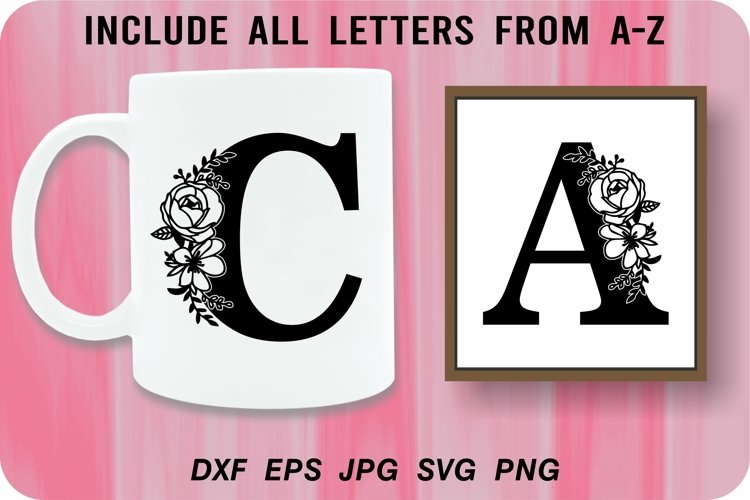 Floral Alphabet Svg Image 16