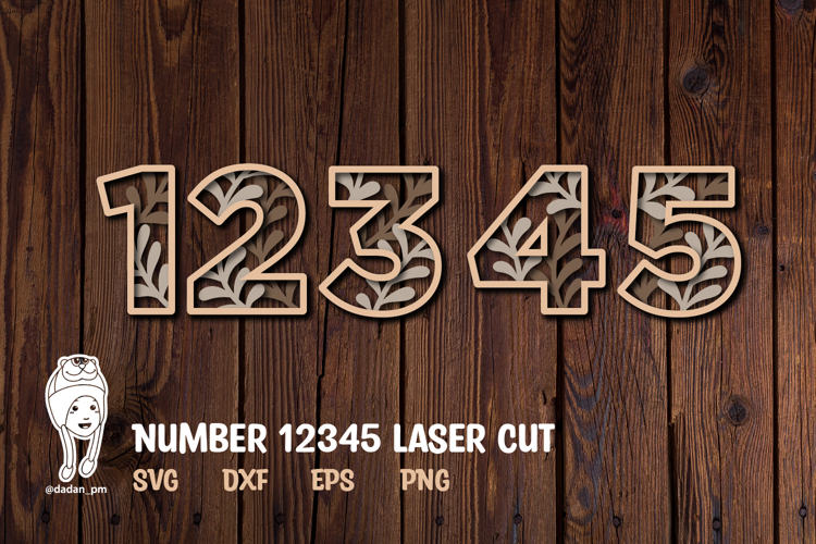 Number laser cutting 12345