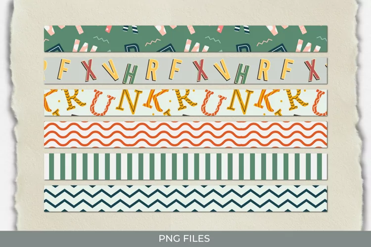 Alphabet with Vintage Color Seamless Pattern Stripe