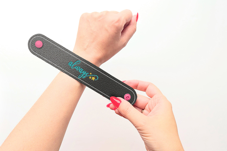 Always with Stars Bracelet Wristband ITH Applique Embroidery