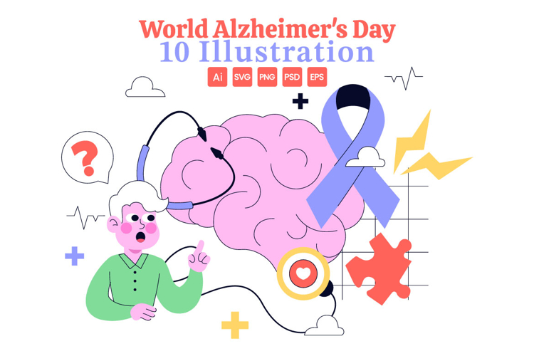 10 World Alzheimers Day Illustration