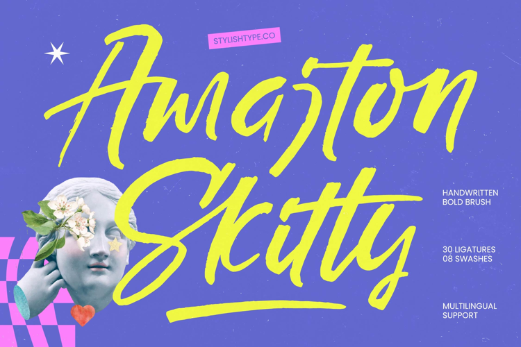 Amajton Skitty - Handwritten Bold Brush