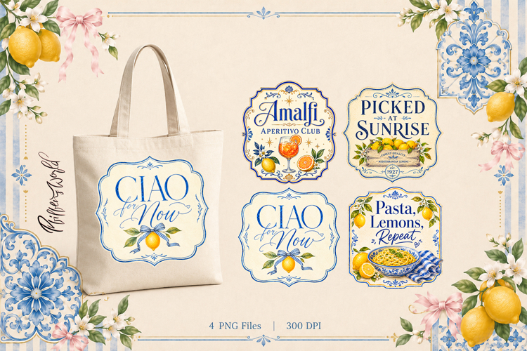 Amalfi Lemon Quotes | Italian Coastal PNGs